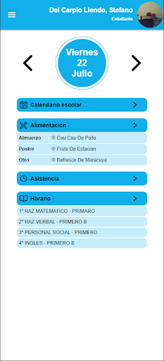 Android application Cumbres Docente screenshort