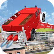 Flying Firetruck City Pilot 3D  Icon
