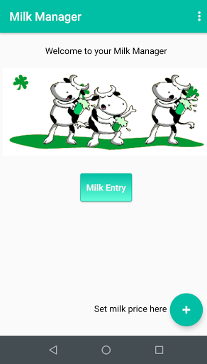 Android application Milk Manager screenshort