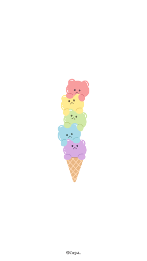 Android application 카카오톡 테마 - 곰젤리 아이스크림 screenshort