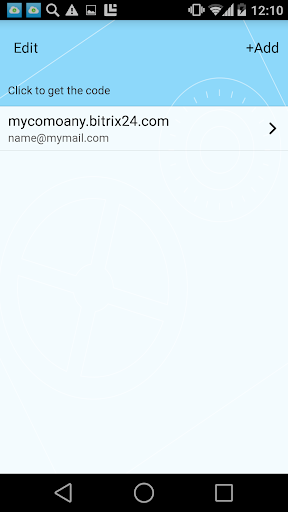 Android application Bitrix24 OTP screenshort