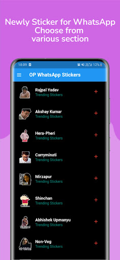 Android application OP Meme Stickers for Whats.App screenshort