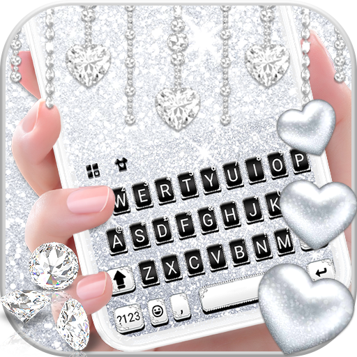 Silvery Glitter Keyboard Theme  Icon