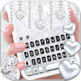 Silvery Glitter Keyboard Theme icon