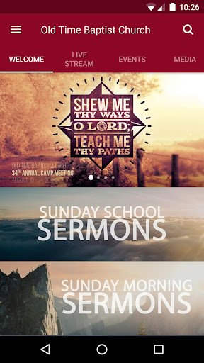Android application Old Time Baptist Church screenshort