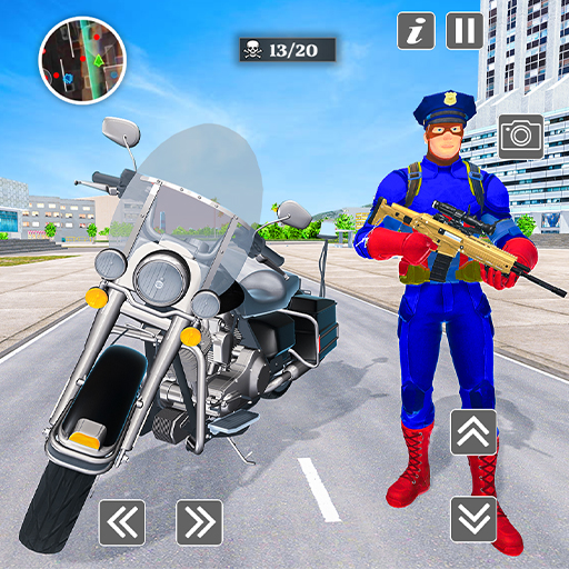 Superhero Police Moto Chase