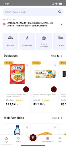 Android application Hippo Supermercados screenshort