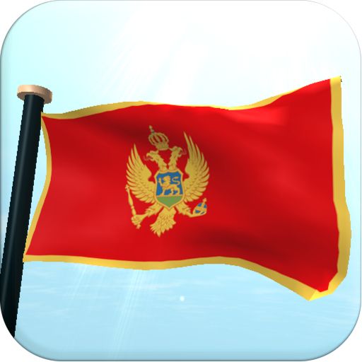 Montenegro Flag 3D Wallpaper logo