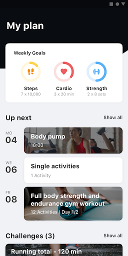 Android application Fit On Wheels screenshort