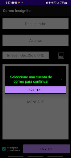 Correo Incógnito Screen 3