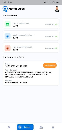 Android application Xizmat Safari screenshort