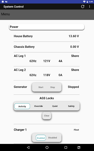 System Control Screen 3