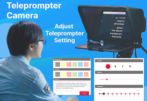 Android application Teleprompter Camera screenshort