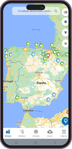Android application VUELA DRONES screenshort