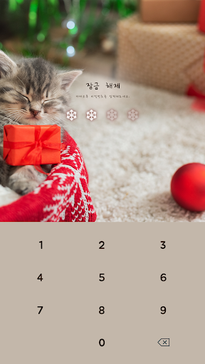 카카오톡 테마 - 산타 고양이