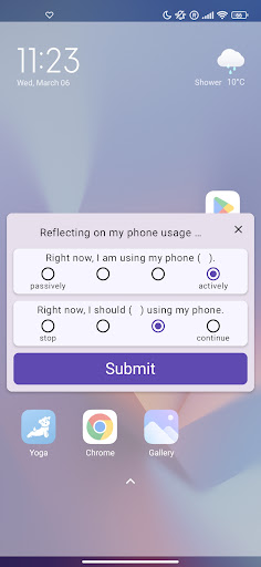 Android application AwareMind screenshort