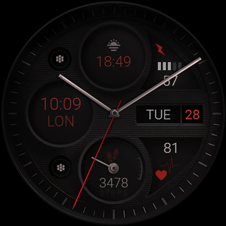 Dream 124 analog watch face