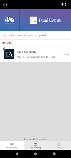 Fund Events Screen 2