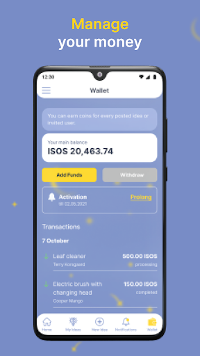 ISOS - Idea trading platform Screen 3