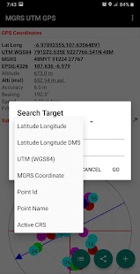 MGRS UTM GPS Schermata