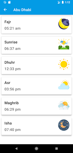 Azan Abu Dhabi Screen 3