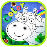 coloring book animals for kids icon