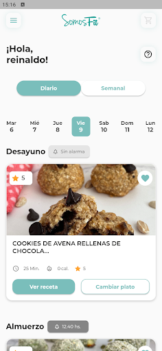 Android application Somosfit screenshort