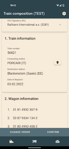 Android application TrainChecker screenshort