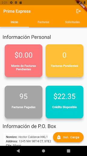 Prime Express Screen 2