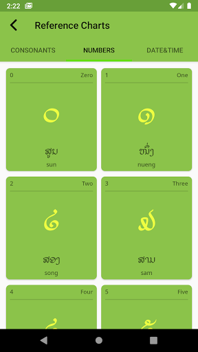 Lao Alphabet - Lao Character Screen 3