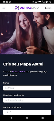 Android application Astral Mapa screenshort