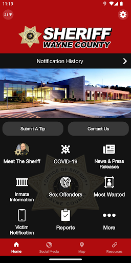 Android application Wayne County NY Sheriff screenshort