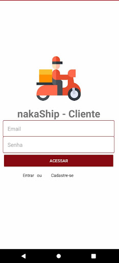 Android application nakaShip - Cliente screenshort