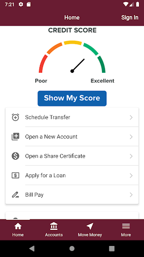 Android application DayMet Credit Union screenshort