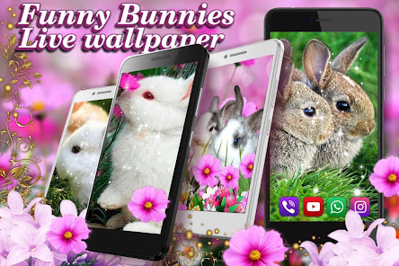 Imágen 5 Funny Bunnies Live Wallpaper android