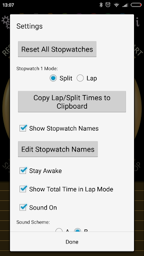 Screenshot of Stopwatch