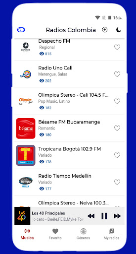 Radios Colombia Screen 2