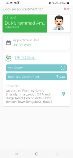 PEN Clinic Screen 2