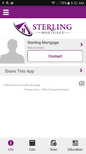 Screenshot of Sterling Mortgage