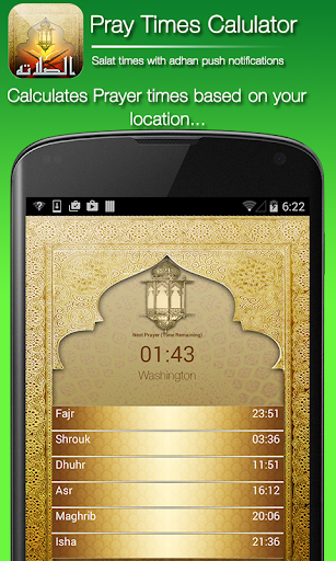 Prayer times - Salat times cal Screen 2
