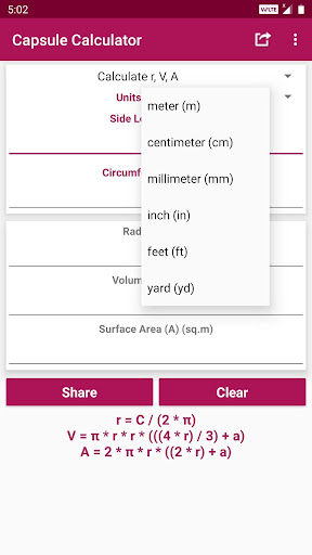 Capsule Calculator Screen 3