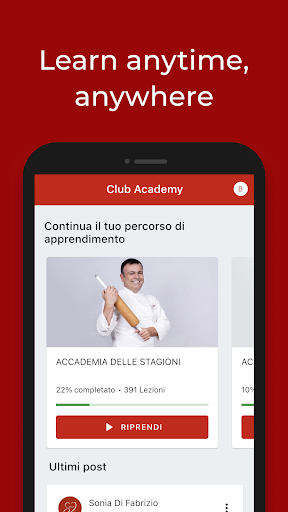 Android application Club Academy screenshort