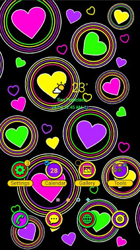 Android application Colorful Heart - Wallpaper screenshort
