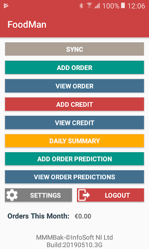 Android application FoodMan screenshort
