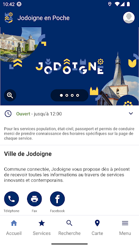 Android application Jodoigne en Poche screenshort