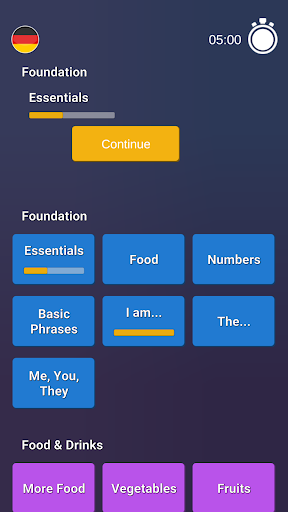 Android application Bubbles: Learn a Language screenshort