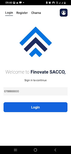 Android application Finovate Sacco screenshort