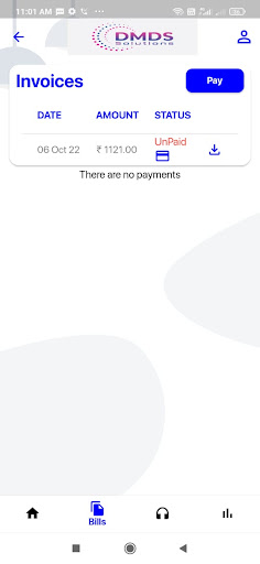 DMDS SOLUTIONS Customer App Screen 3
