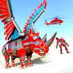 Cover Image of Download Flying Rhino Robot Games - Transform Robot War 1.0.6 APK