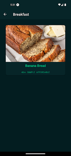 Android application Recetas de Mike screenshort
